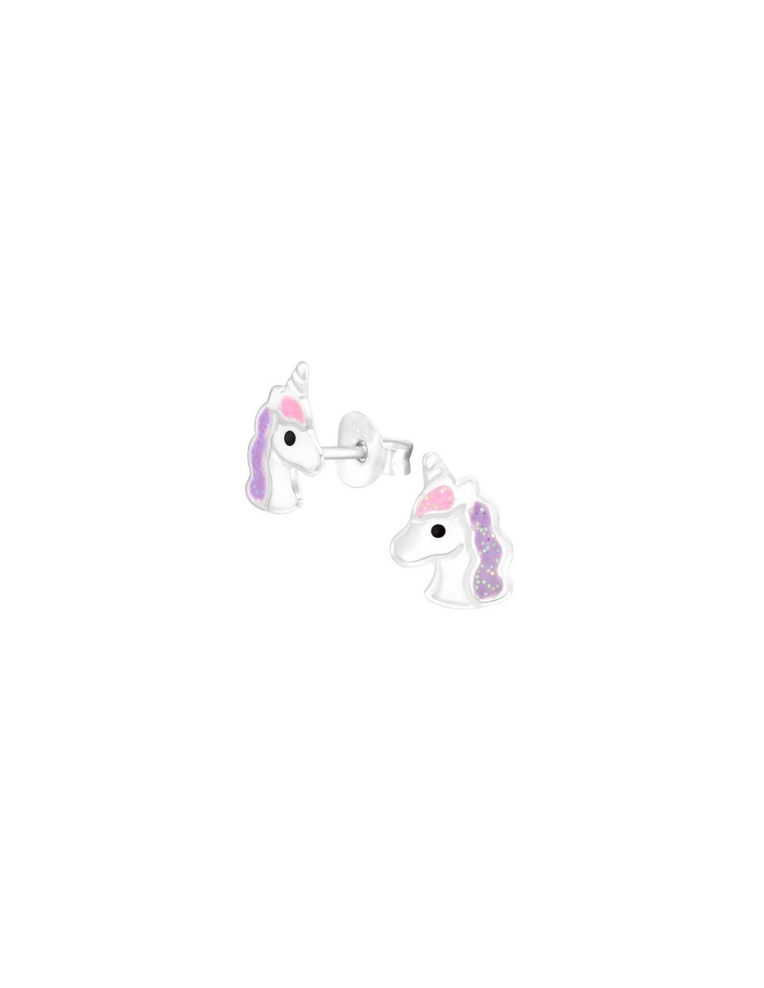 Aros para niñas Unicorn - 7 mm x 10 mm