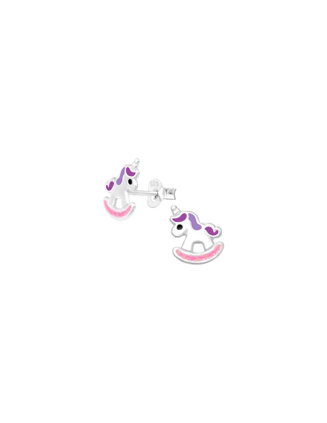 Aros para niñas Unicorn - 8 mm x 10 mm
