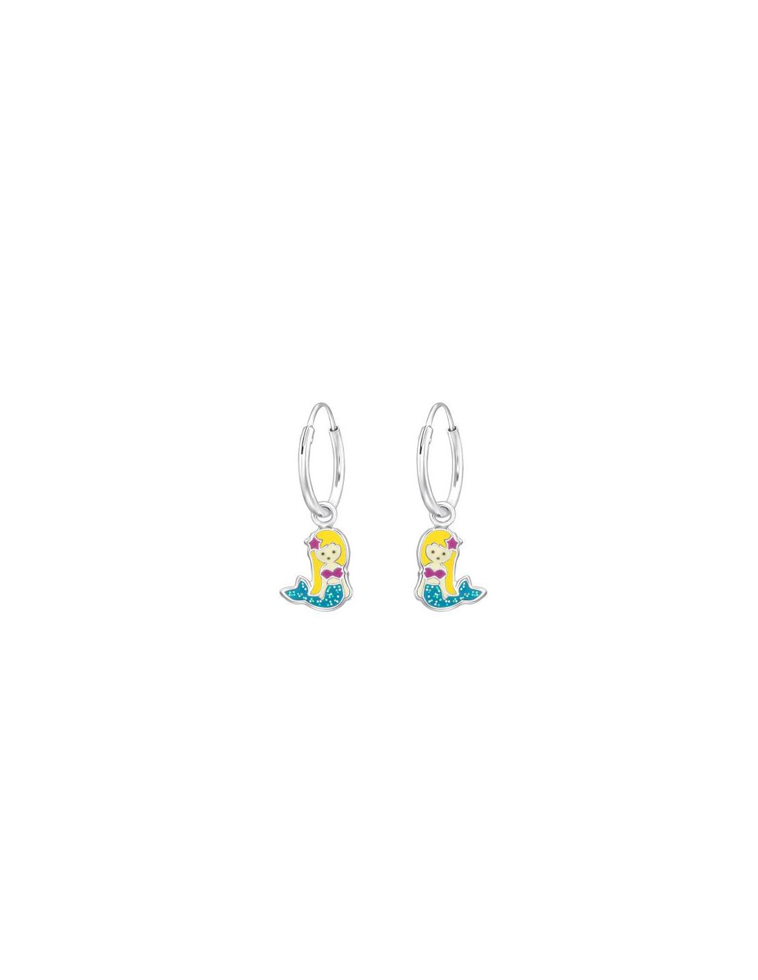 Aros para niñas Mermaid - 8 mm x 9 mm
