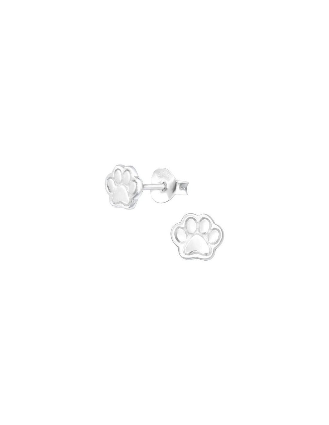 Aros para niñas Paw Print - 6 mm x...