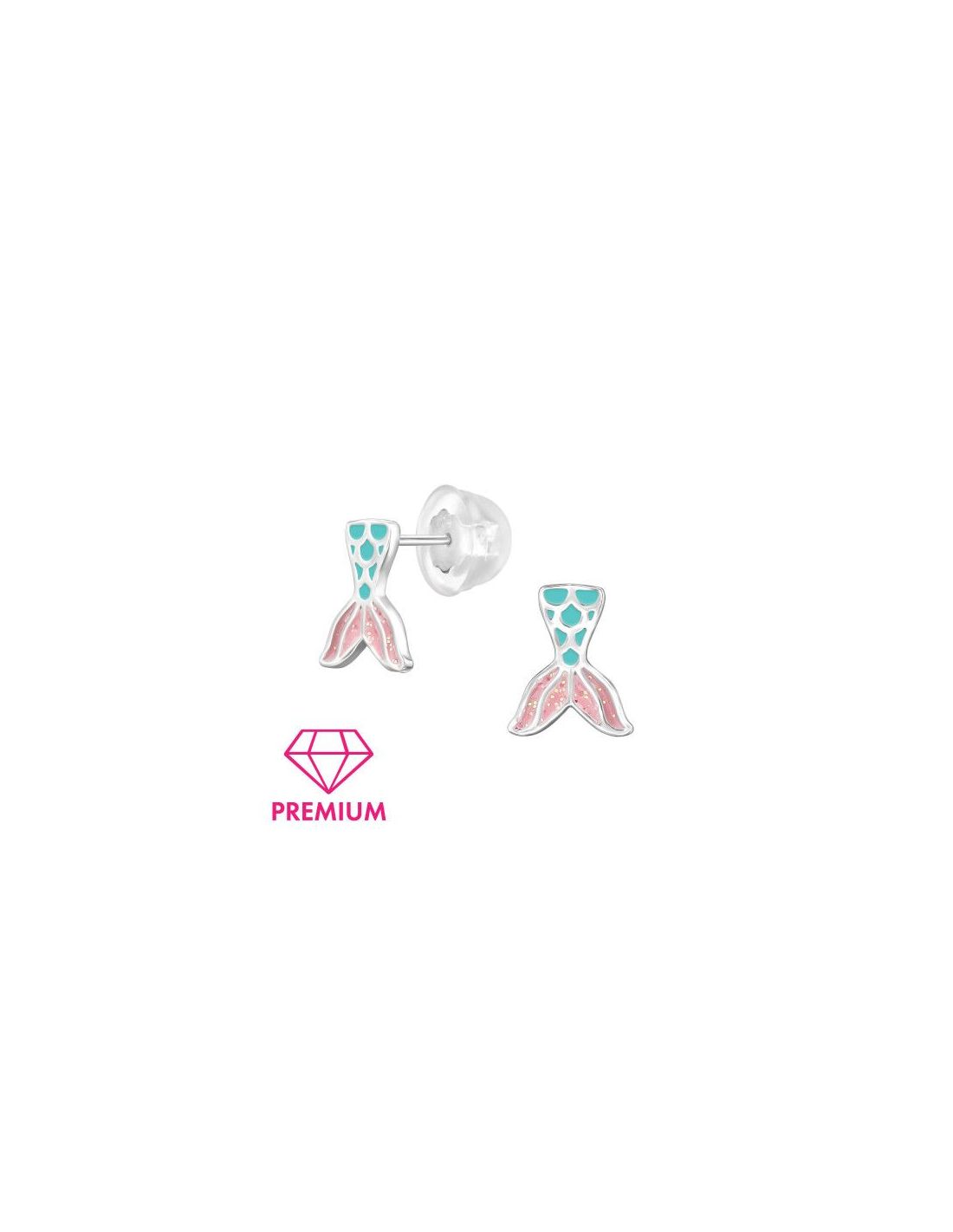 Aros para niñas Mermaid Tail - 7 mm x...