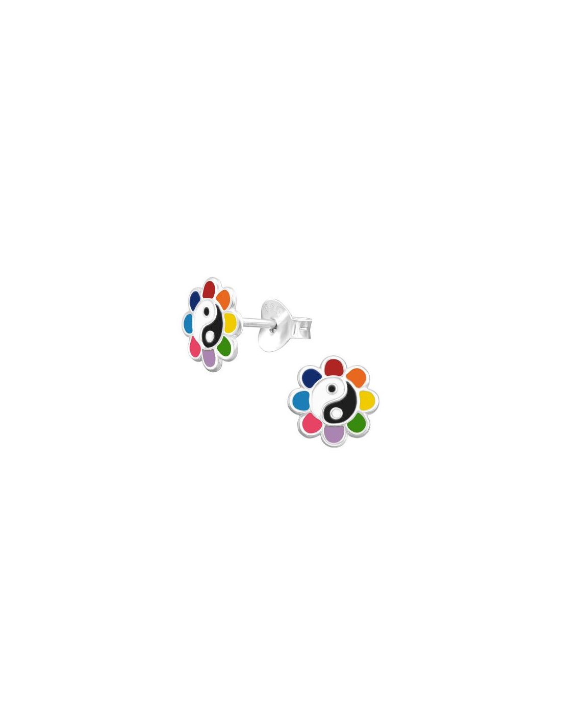 Aros para niñas Yin-Yang Flower - 7...
