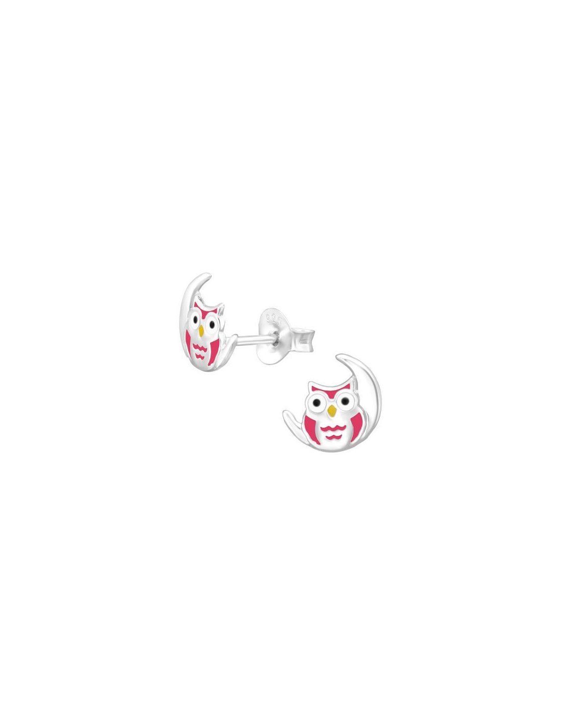 Aros para niñas Owl - 8 mm x 8 mm