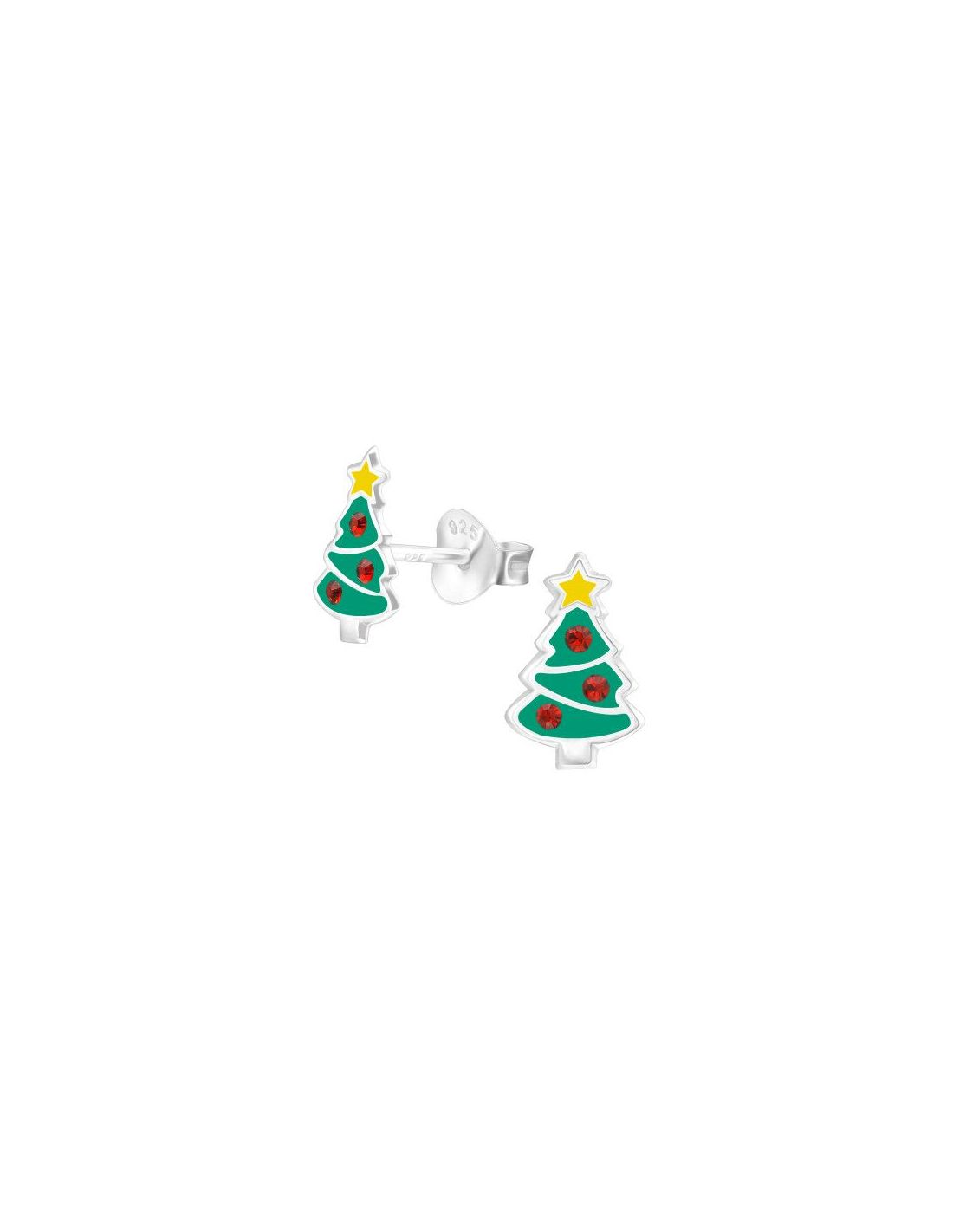 Aros para niñas Christmas Tree - 6 mm...