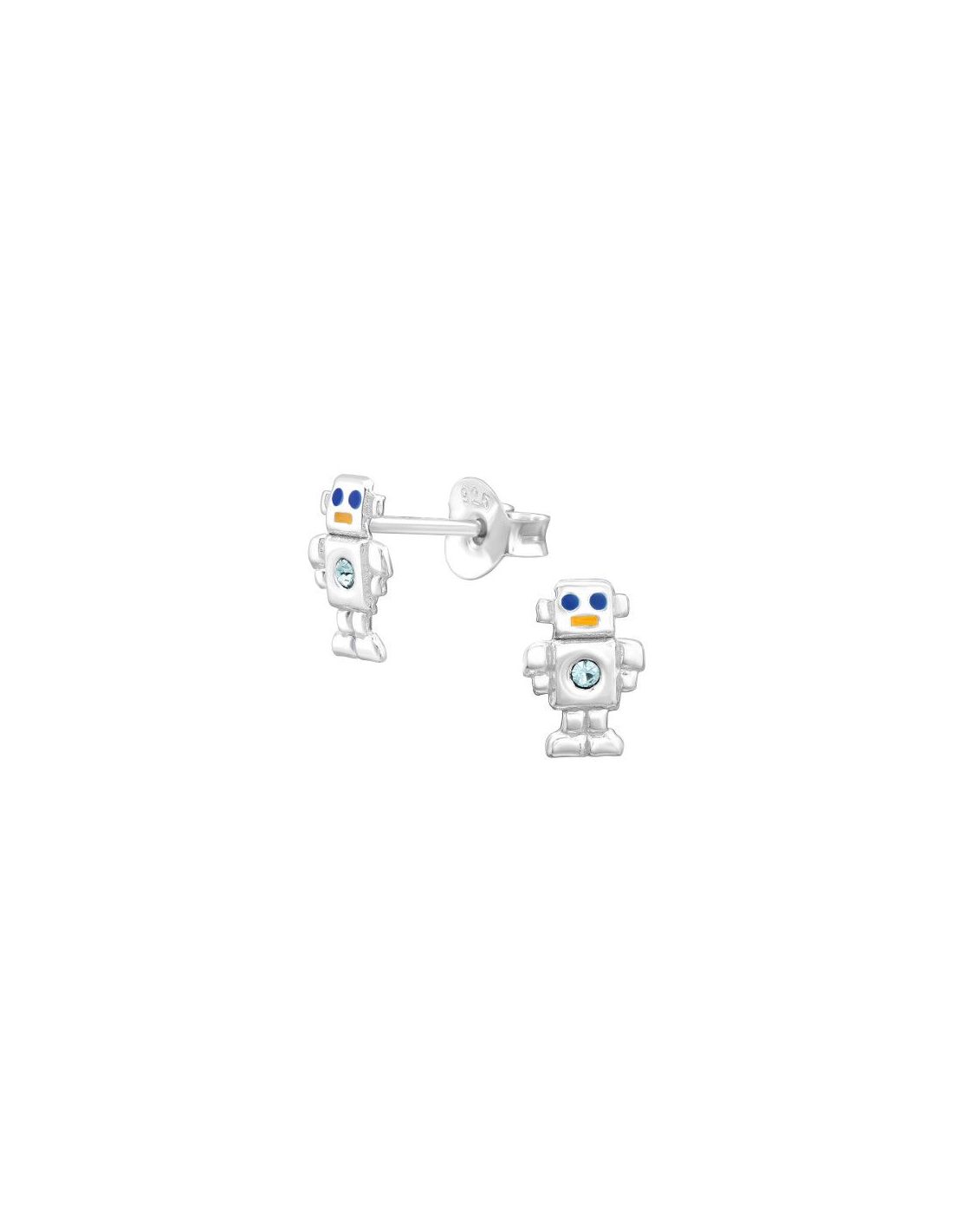 Aros para niñas Robot - 5 mm x 8 mm