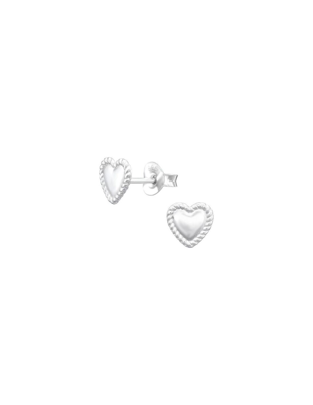 Aros para niñas Heart - 6 mm x 6 mm