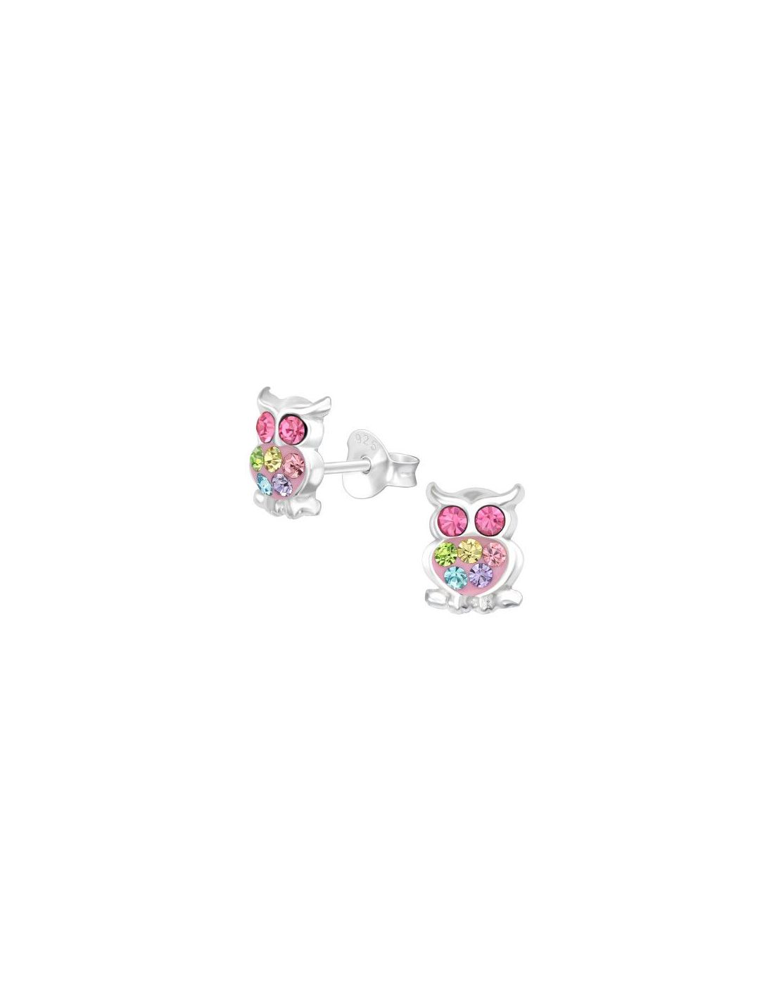 Aros para niñas Owl - 6 mm x 8 mm