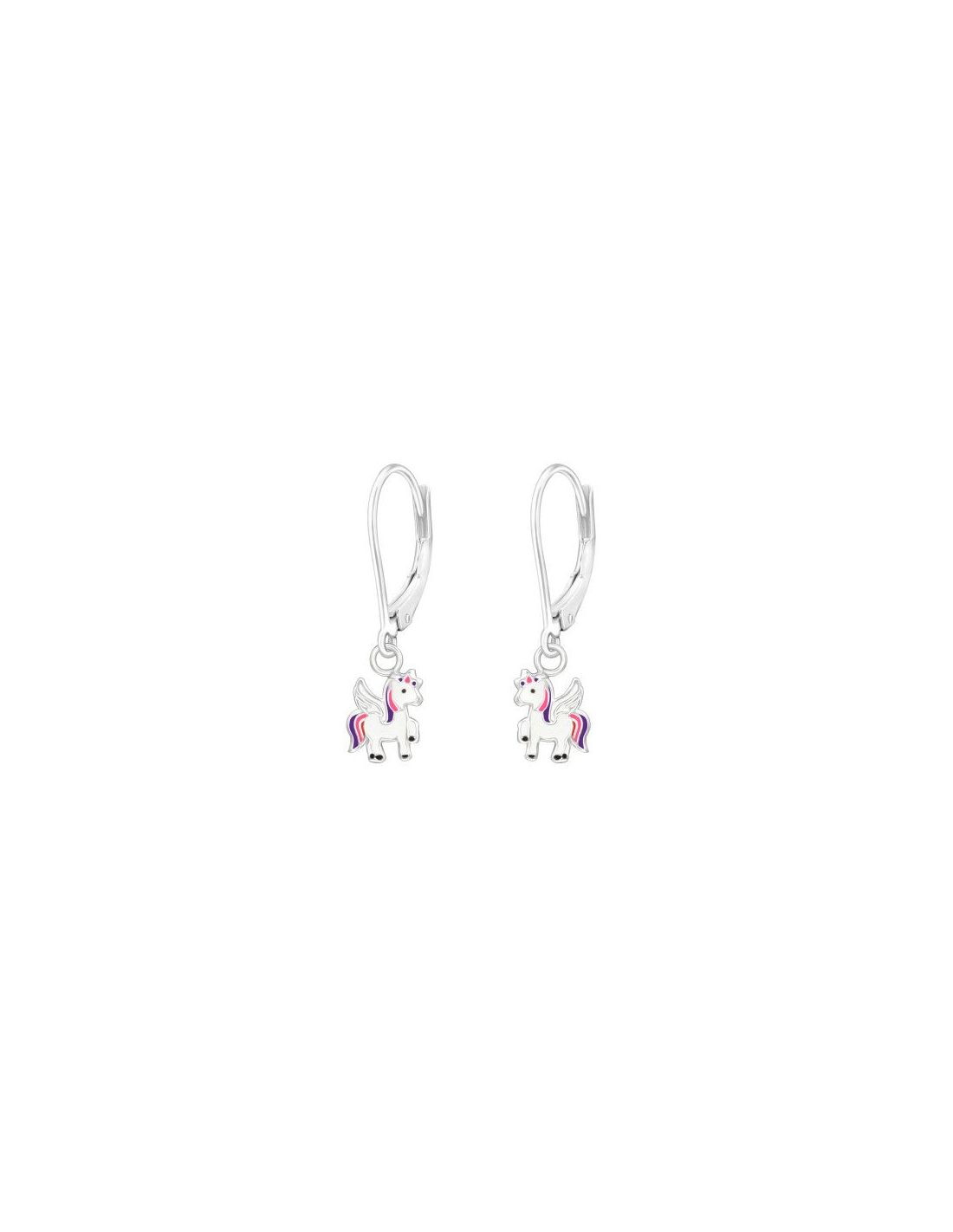 Aros para niñas Unicorn - 7 mm x 9 mm