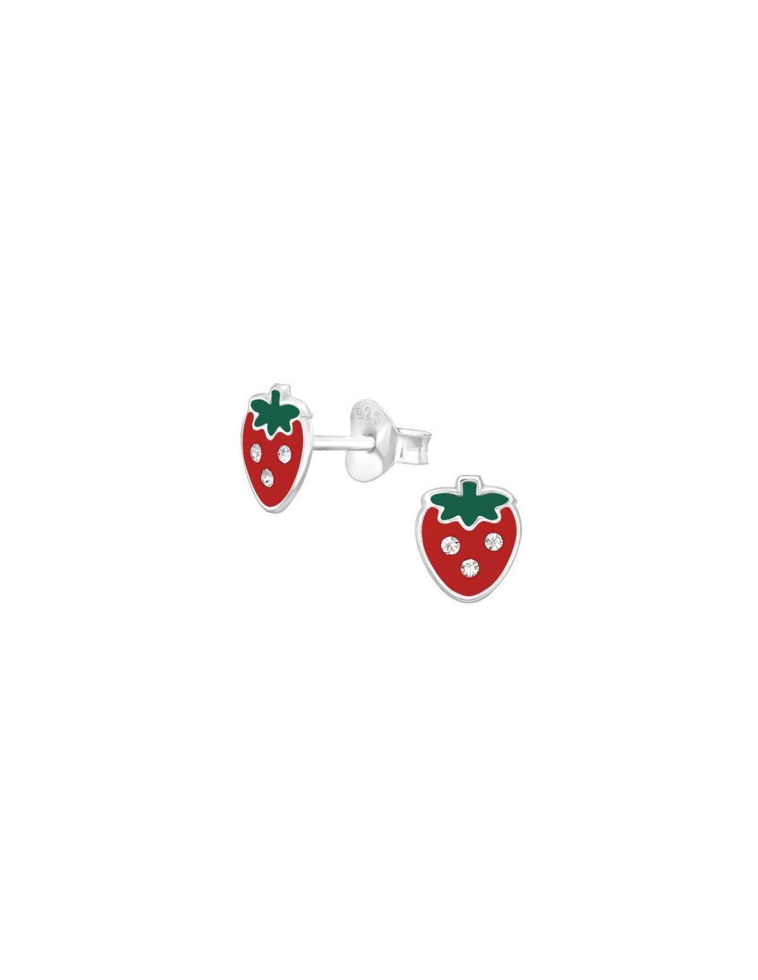 Aros para niñas Strawberry - 6 mm x 7 mm