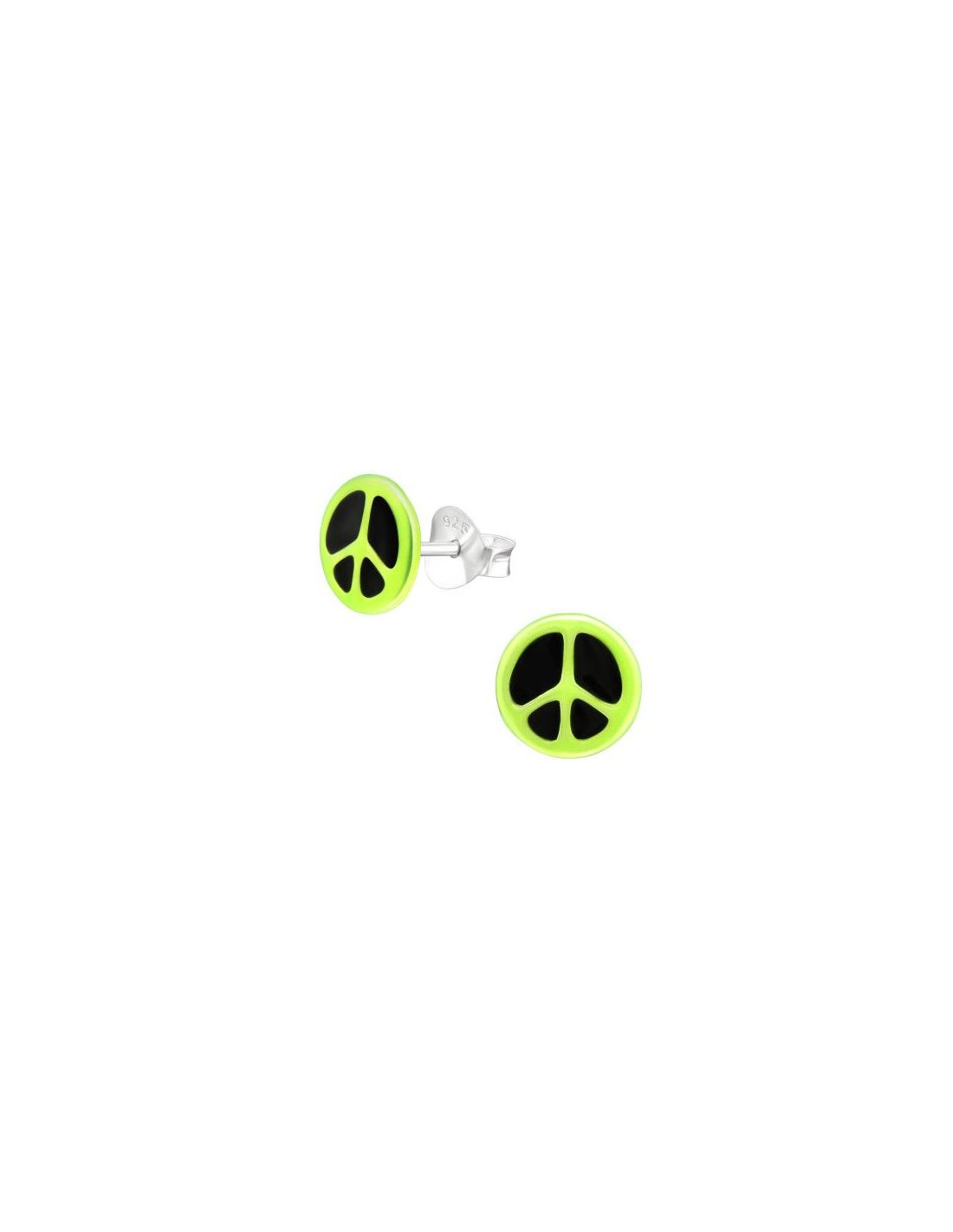 Aros para niñas Peace Symbol - 7.5 mm...