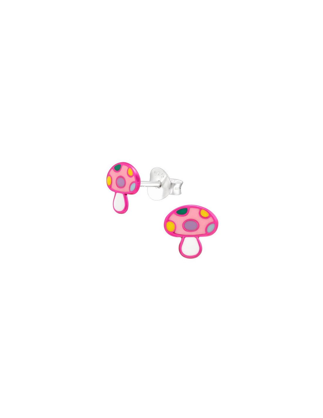 Aros para niñas Mushroom - 7 mm x 7 mm
