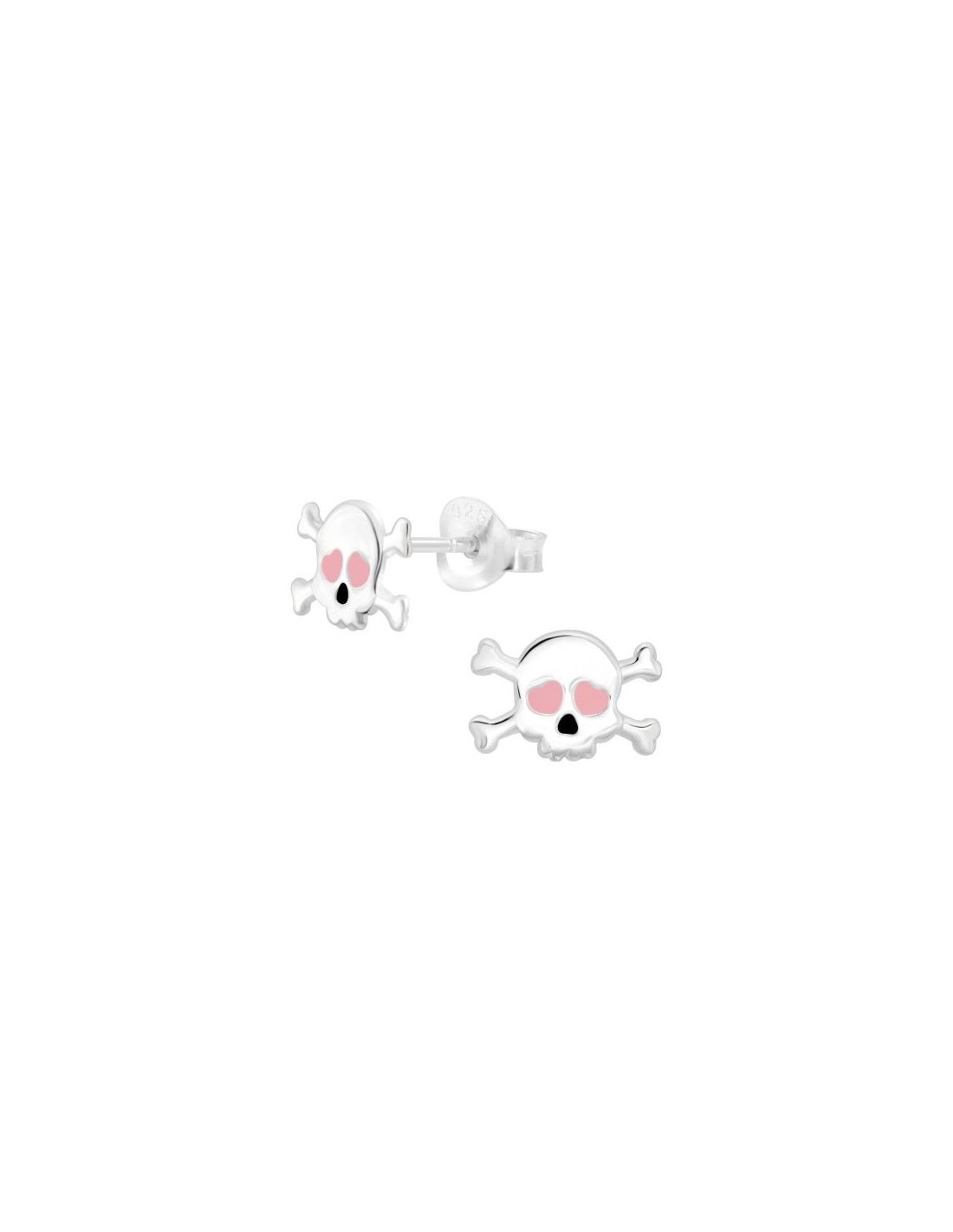 Aros para niñas Skull - 8.5 mm x 5.5 mm