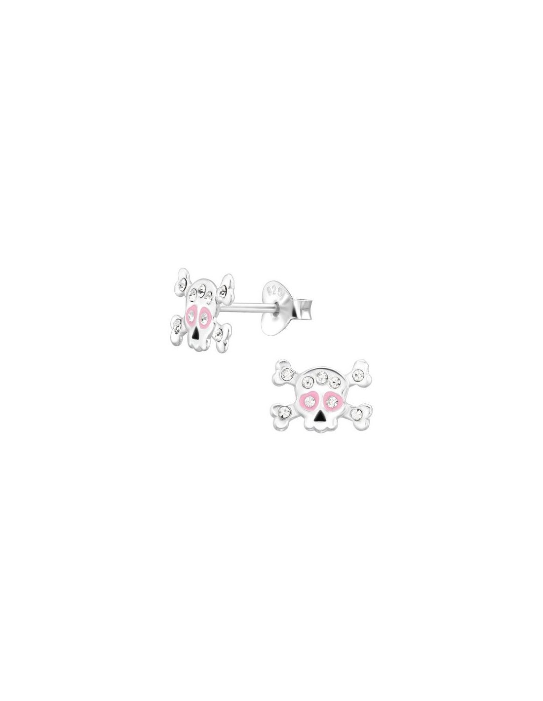 Aros para niñas Skull - 10 mm x 7 mm