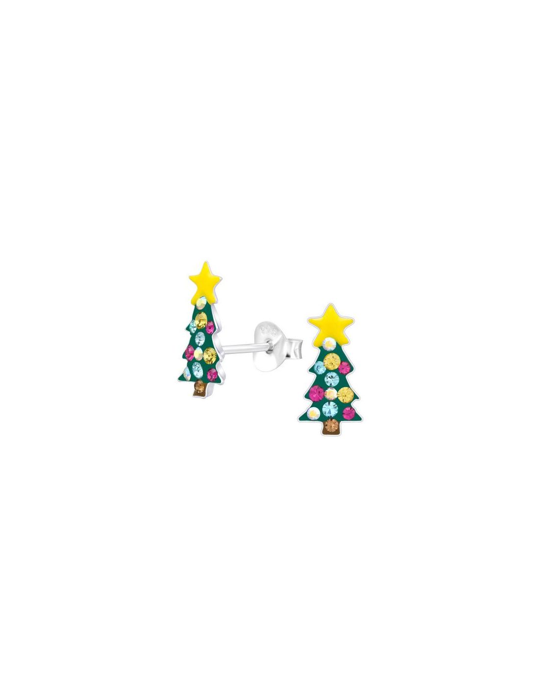 Aros para niñas Christmas Tree - 6 mm...
