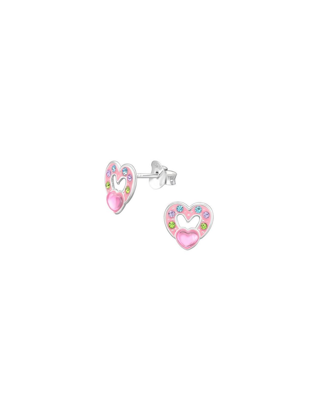 Aros para niñas Heart - 8.5 mm x 8 mm