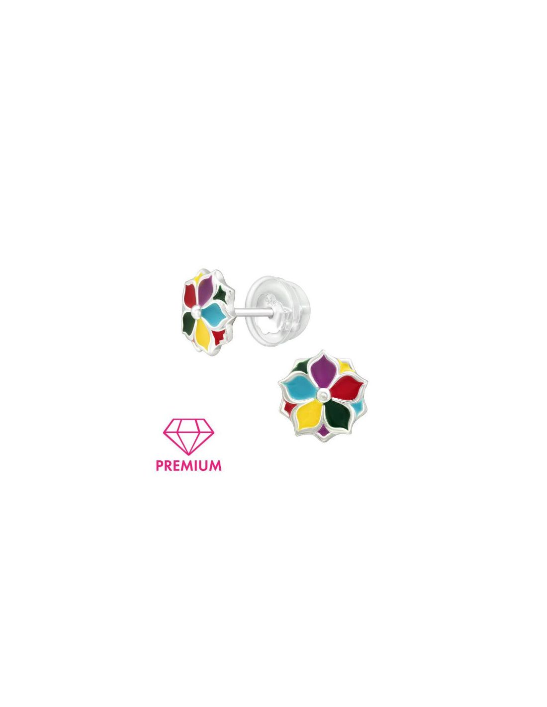 Aros para niñas Flower - 8 mm x 8.2 mm