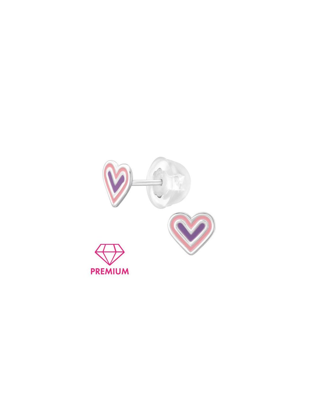 Aros para niñas Heart - 6.8 mm x 6.1 mm