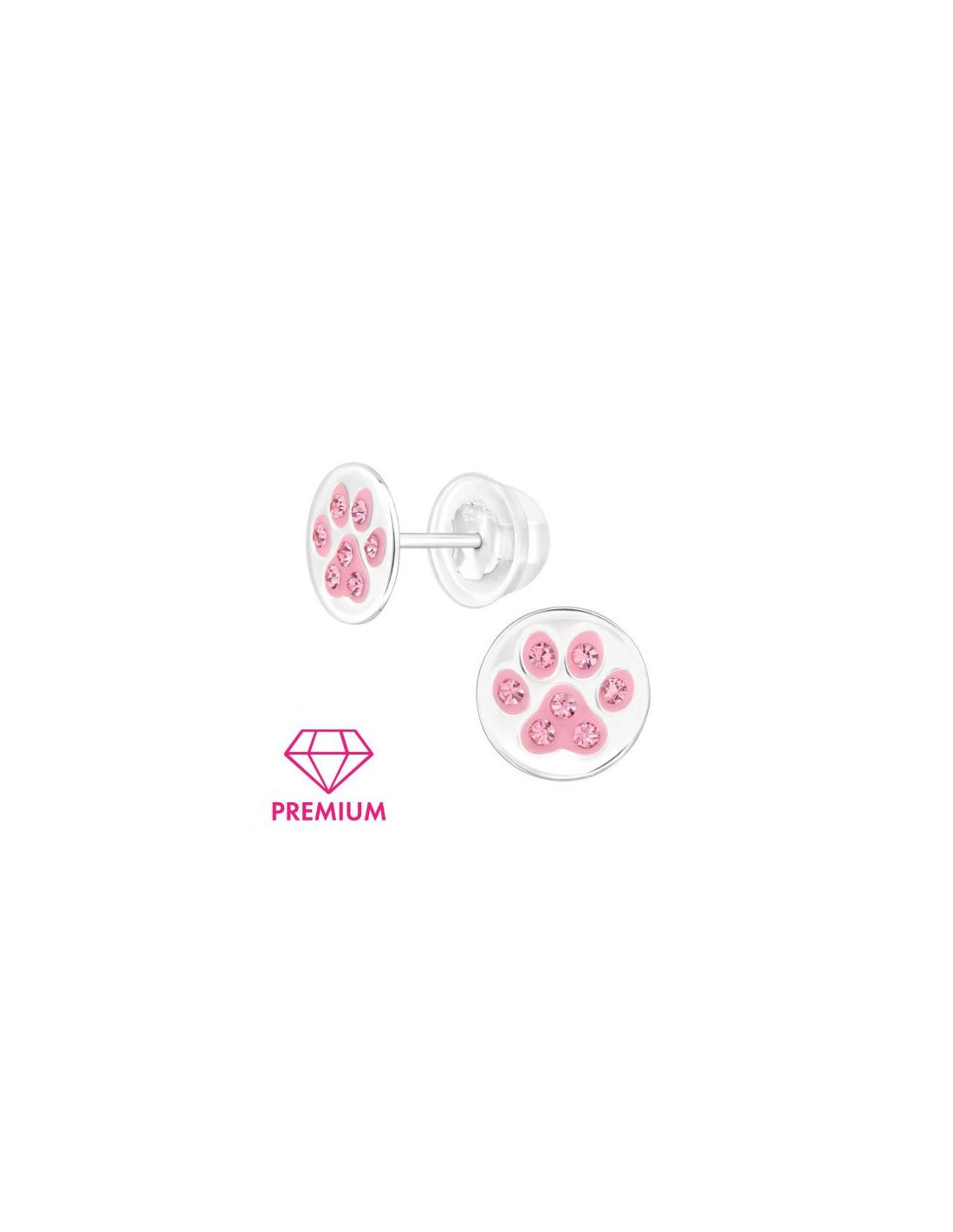 Aros para niñas Paw - 7.5 mm x 7.5 mm