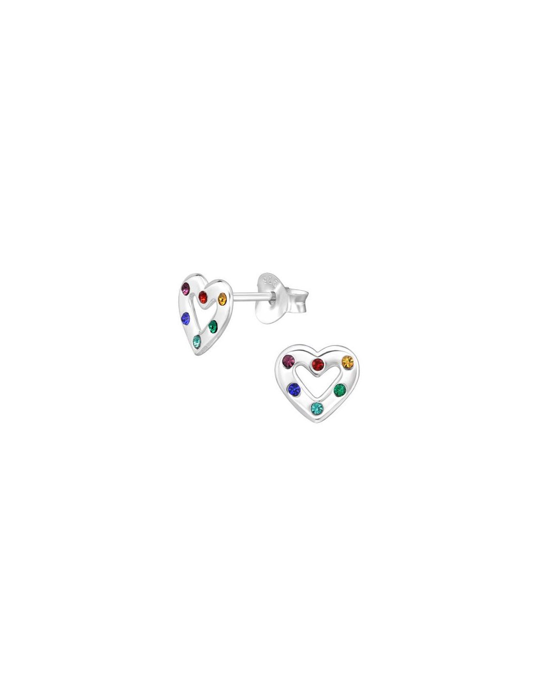 Aros para niñas Heart - 7.6 mm x 7.9 mm