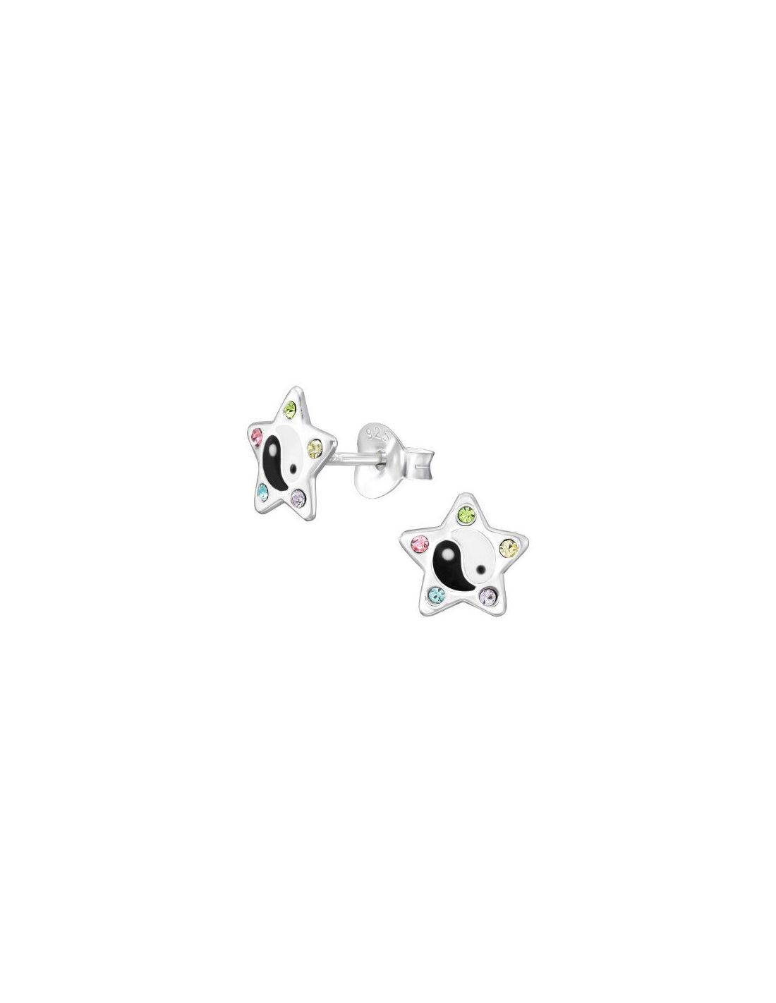 Aros para niñas Yin Yang - 8.3 mm x...