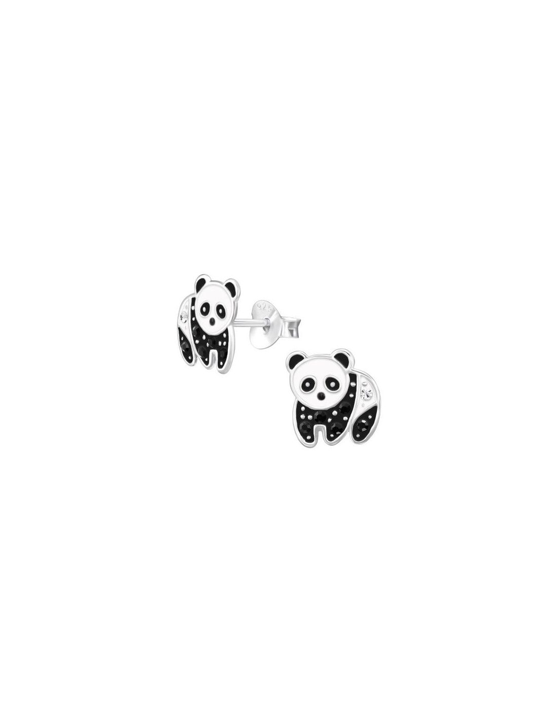 Aros para niñas Panda - 8.3 mm x 8.8 mm