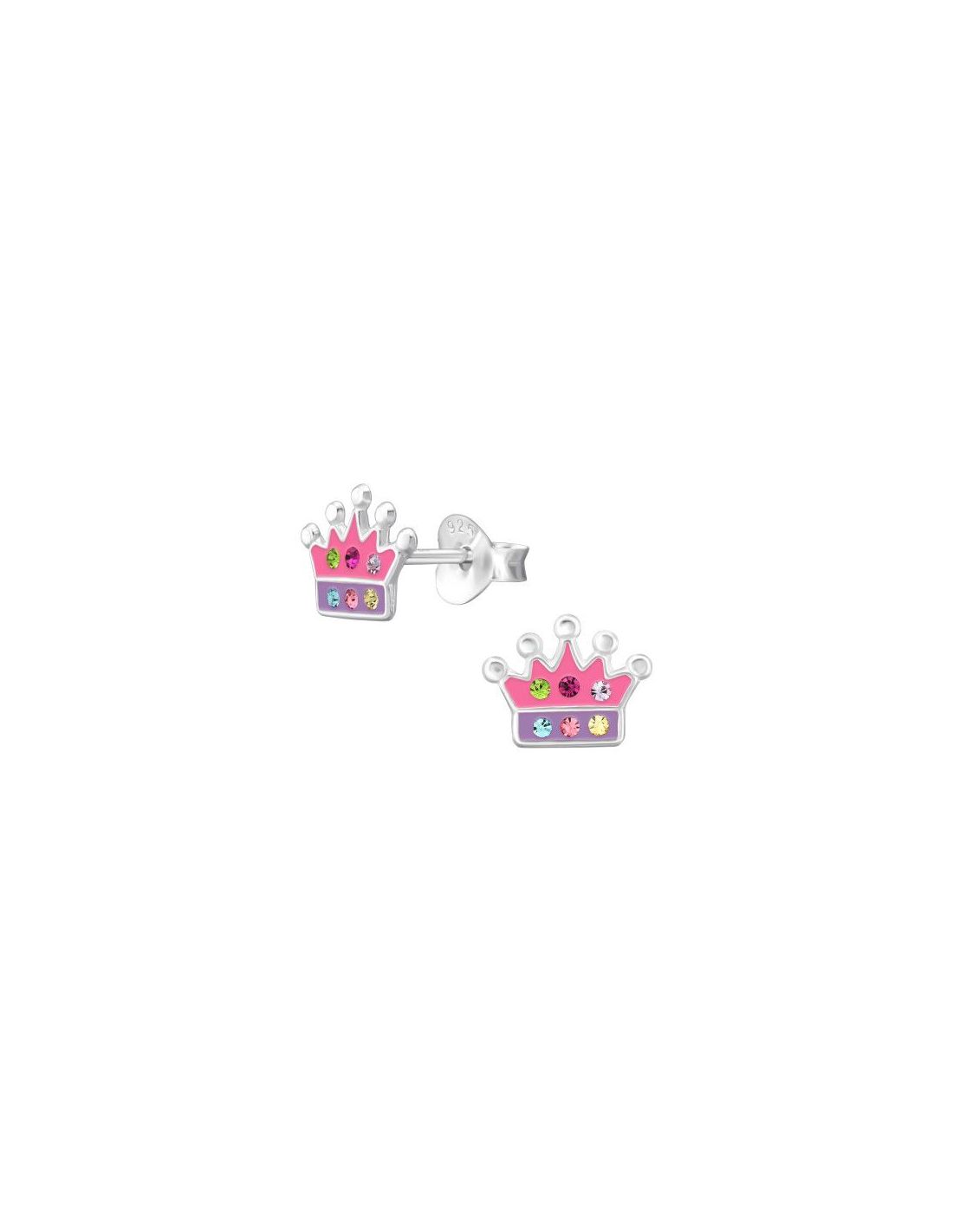 Aros para niñas Crown - 8.6 mm x 6.8 mm