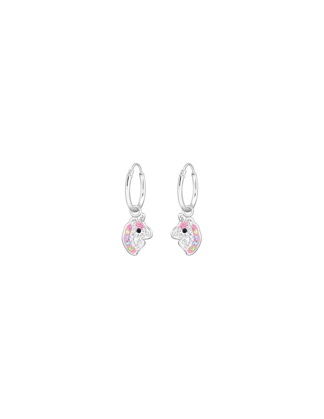 Aros para niñas Unicorn - 9 mm x 10 mm