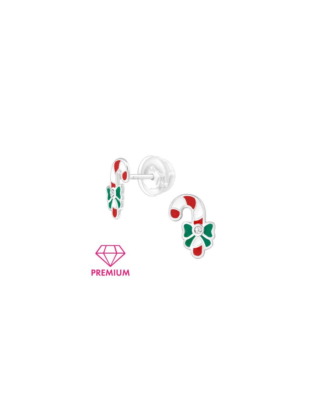 Aros para niñas Candy Cane - 7.4 mm x...
