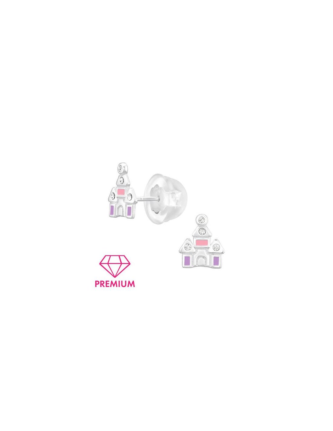 Aros para niñas Castle - 7.3 mm x 8.8 mm