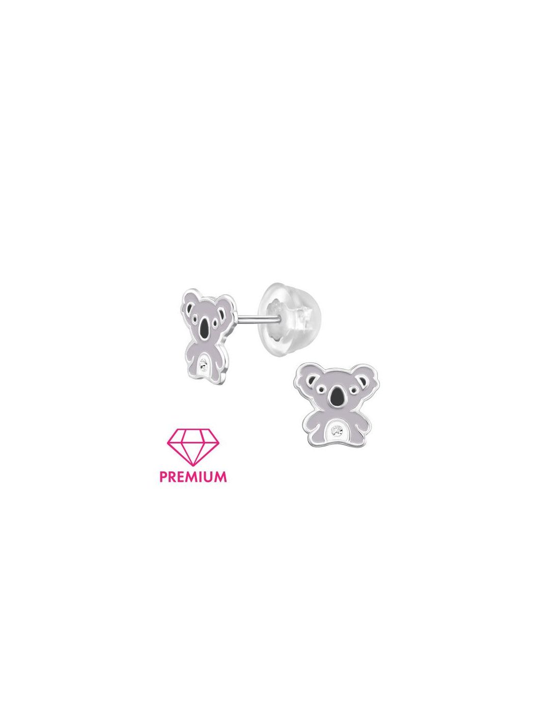 Aros para niñas Koala - 8.1 mm x 7.8 mm