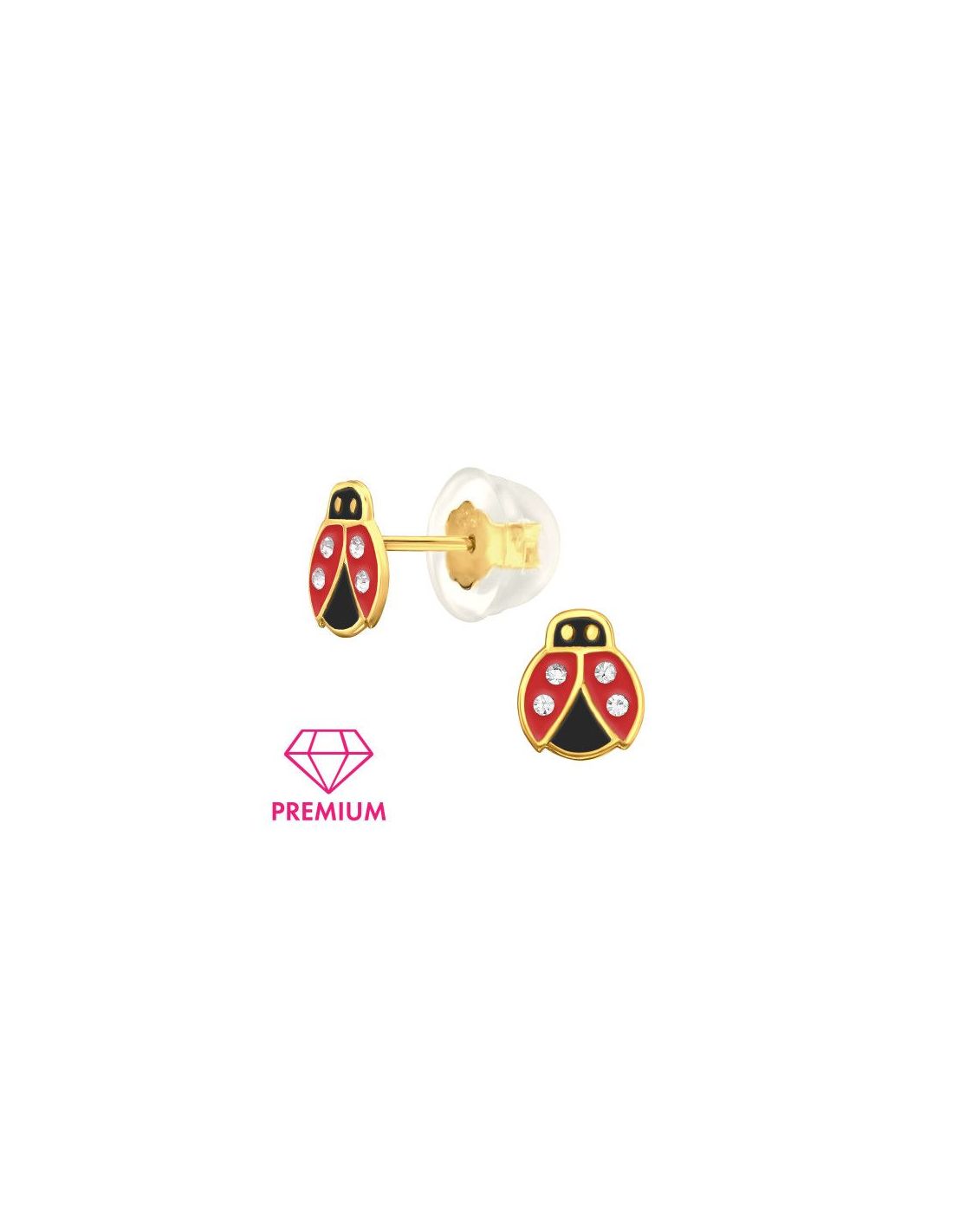 Aros para niñas Ladybug - 6.8 mm x...