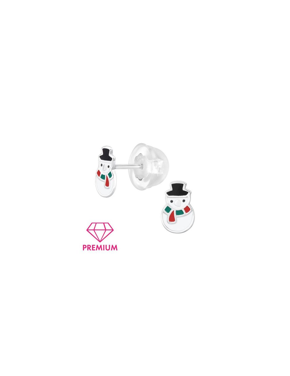 Aros para niñas Snowman - 5.6 mm x...