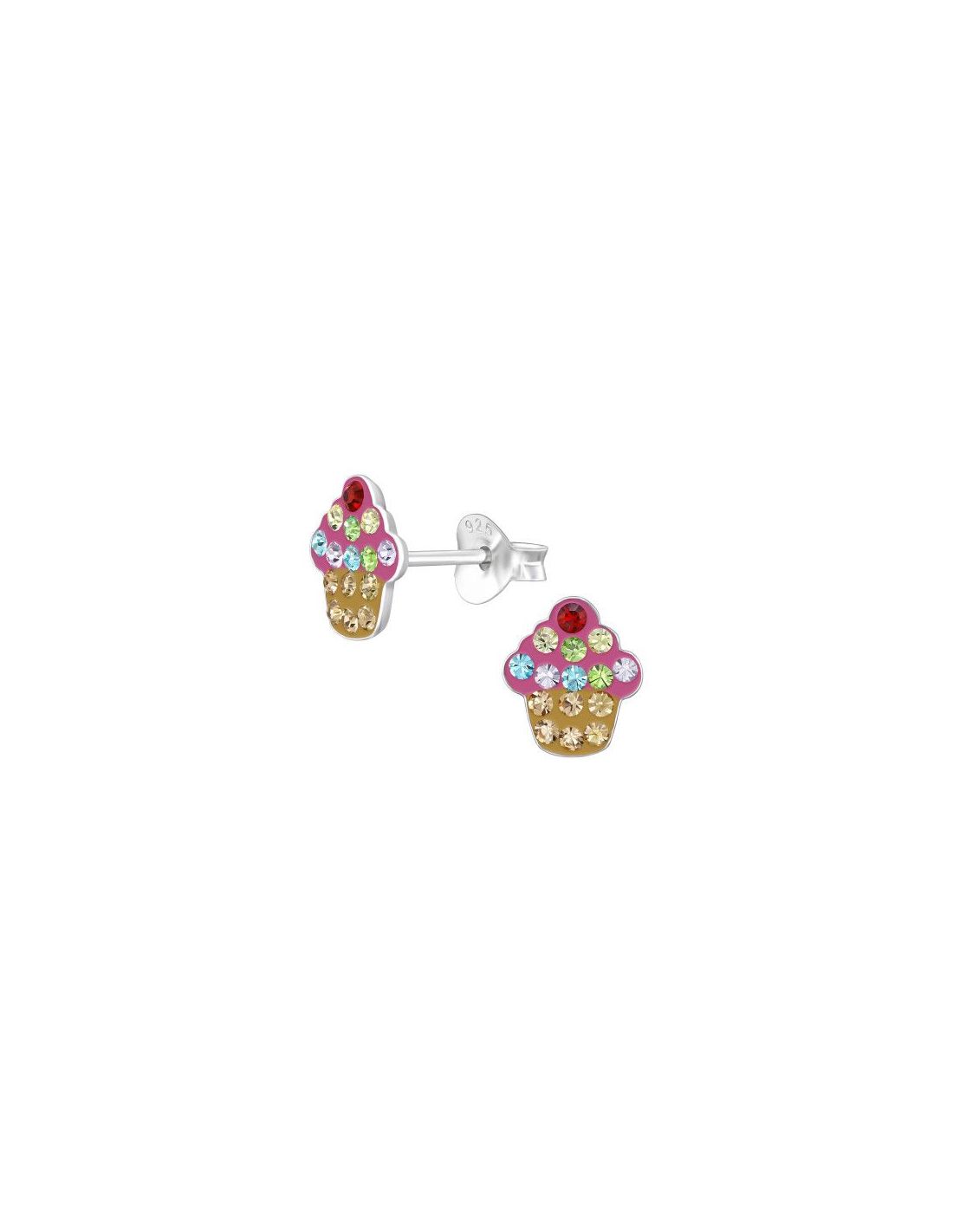 Aros para niñas Cupcake - 7.3 mm x...