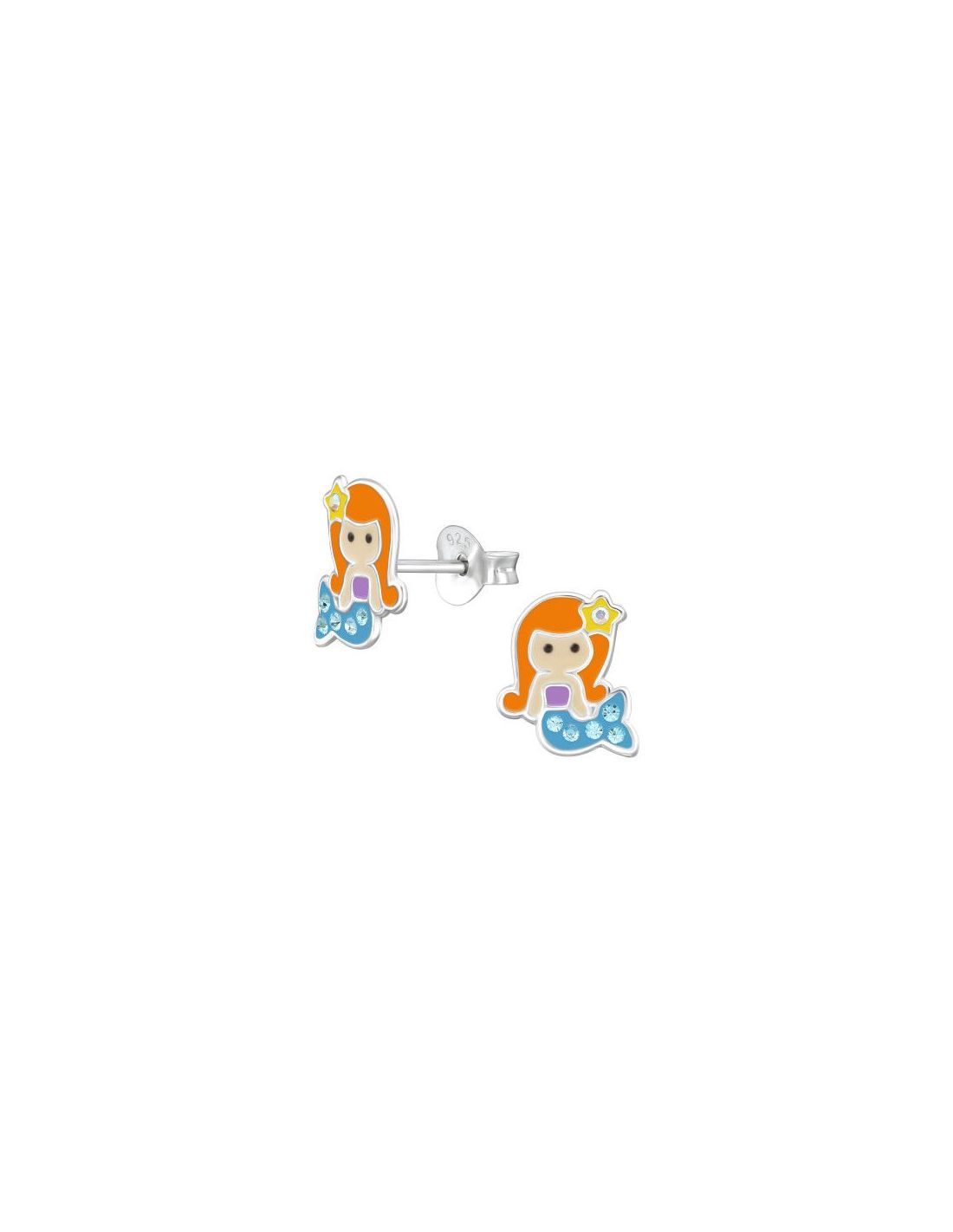 Aros para niñas Mermaid - 8.1 mm x...
