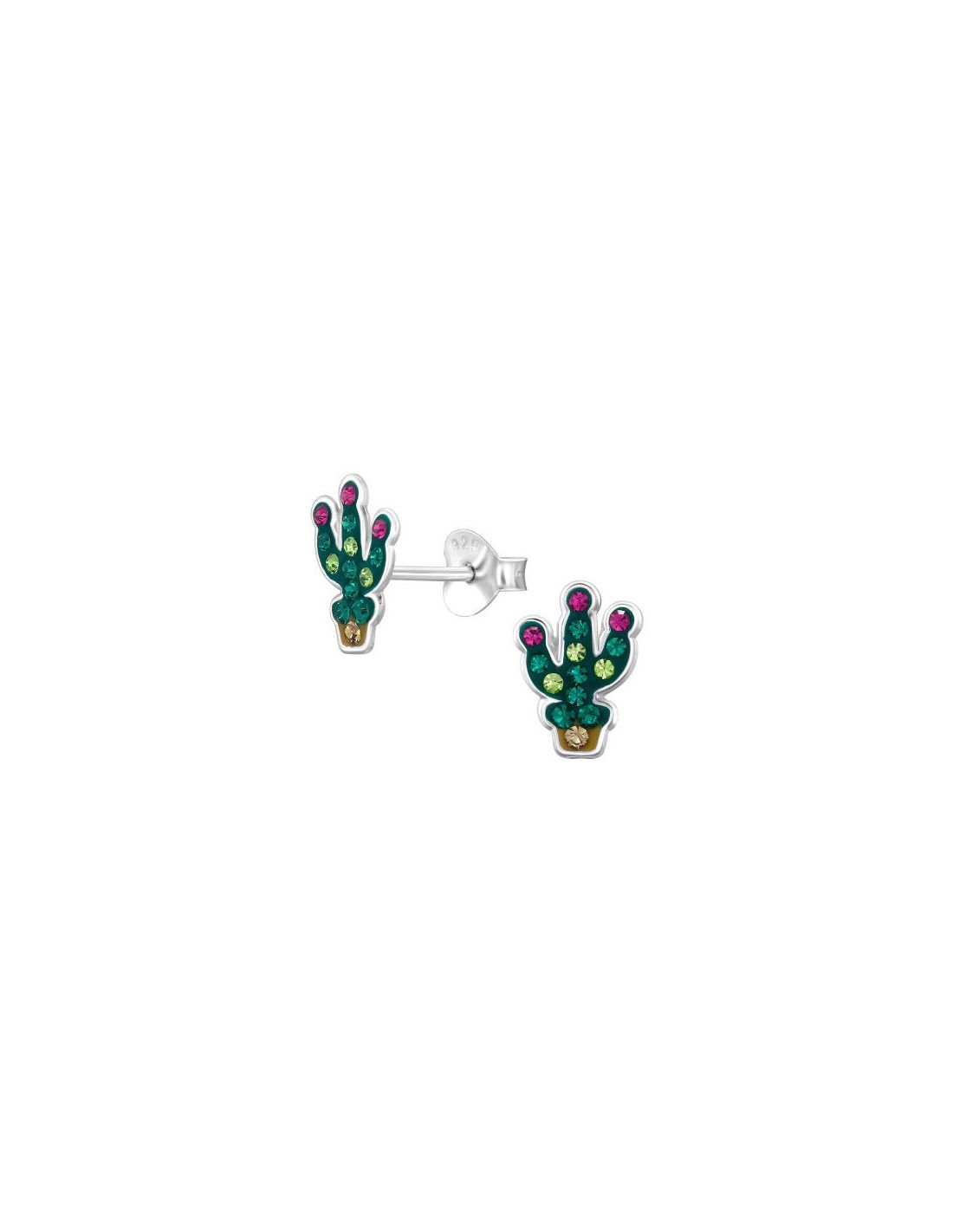 Aros para niñas Cactus - 7 mm x 9 mm