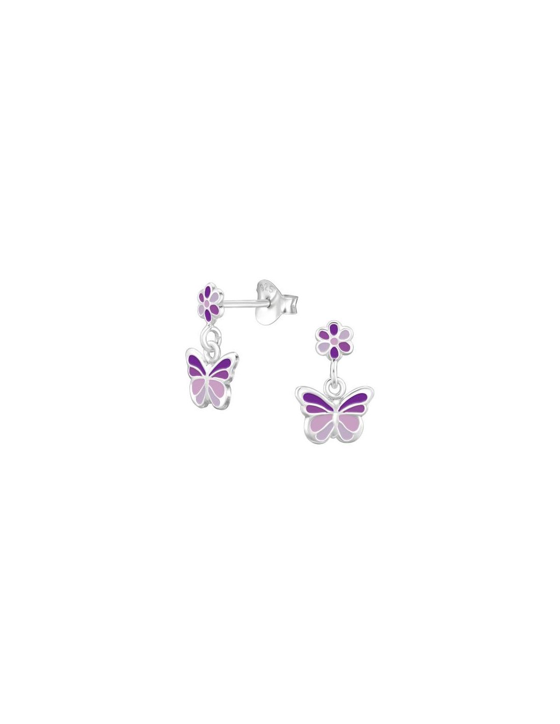 Aros para niñas Flower And Butterfly...