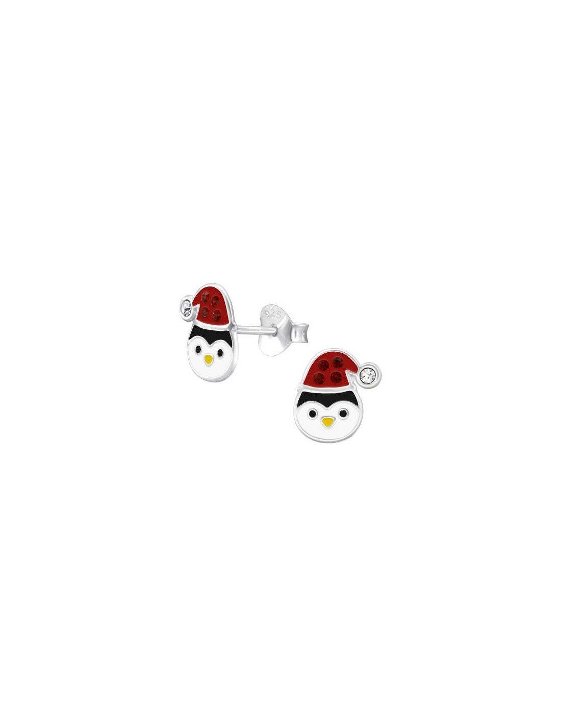 Aros para niñas Penguin Christmas Hat...