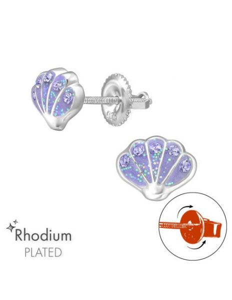 Aros para niñas Shell Screw...