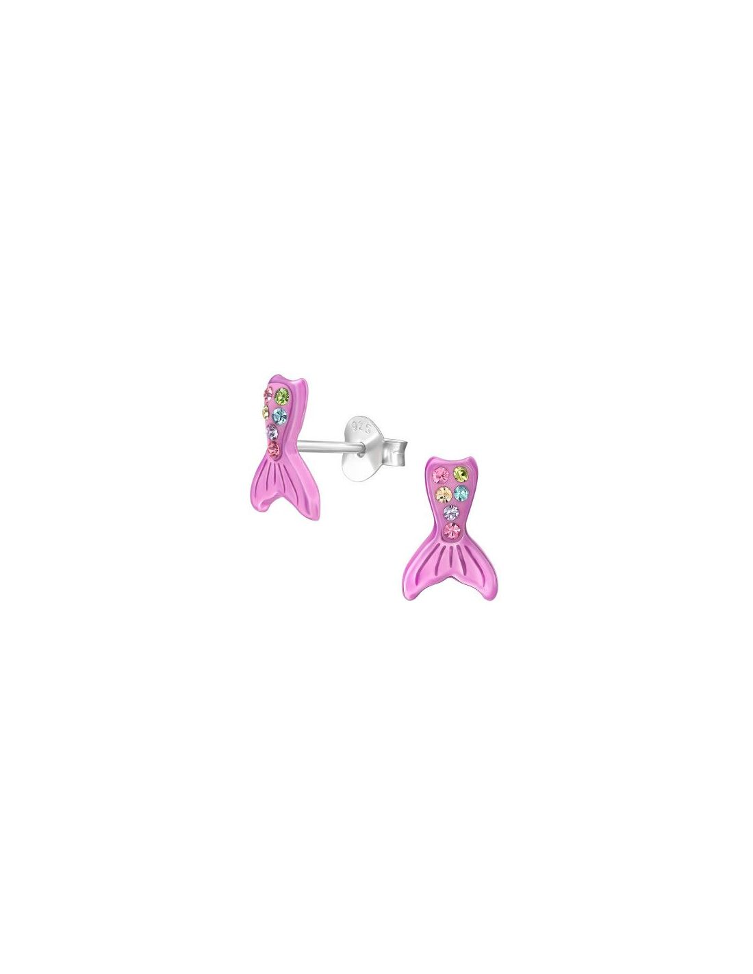 Aros para niñas Mermaid Tail - 6.4 mm...