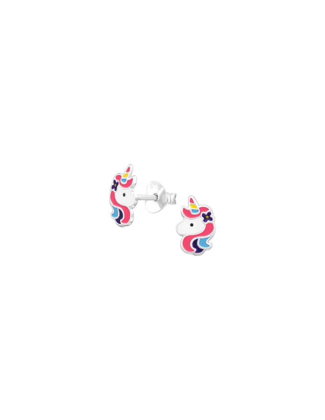 Aros para niñas Unicorn - 6 mm x 8.8 mm