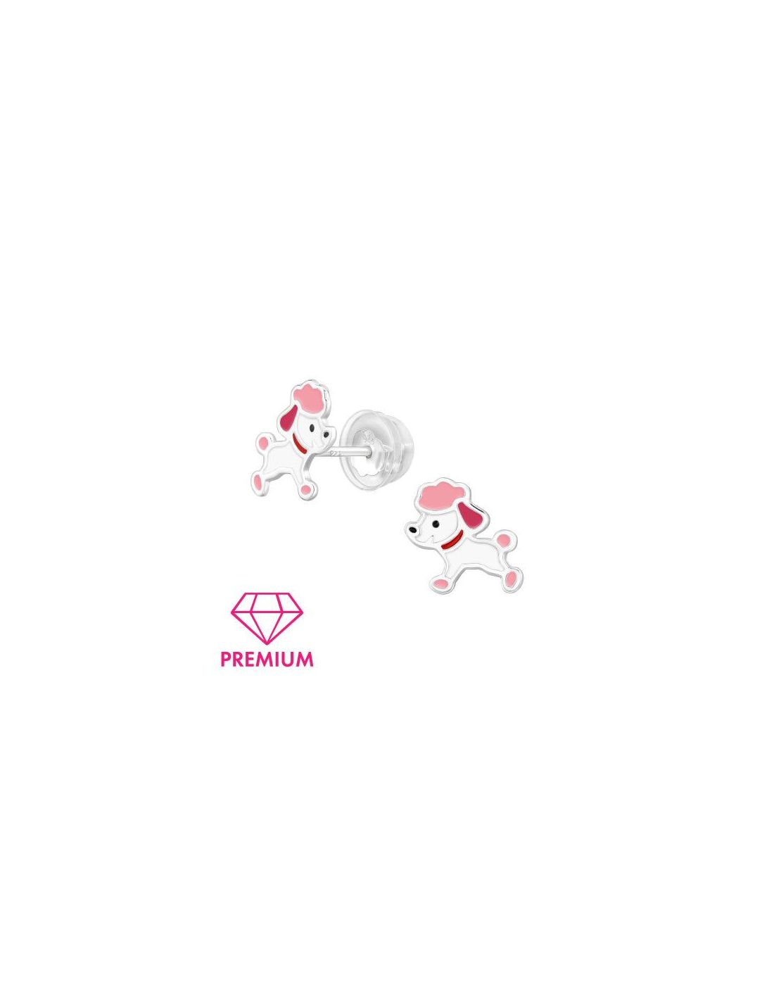 Aros para niñas Poodle Dog - 8.9 mm x...