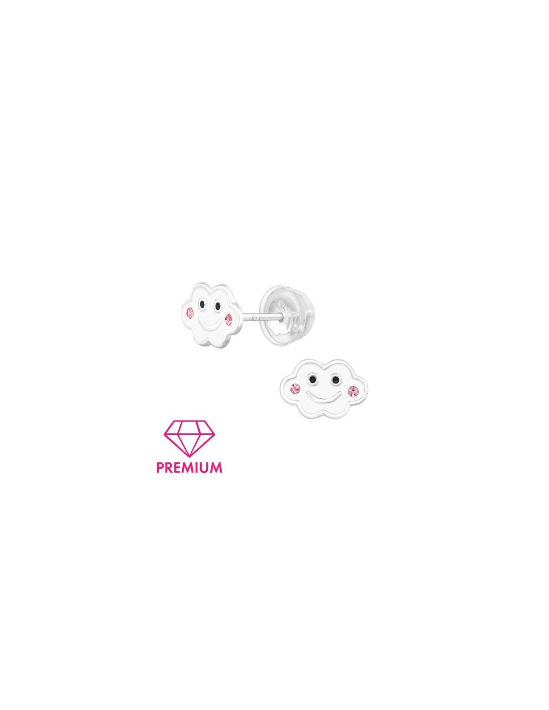 Aros para niñas Smiley Cloud - 9.1 mm...