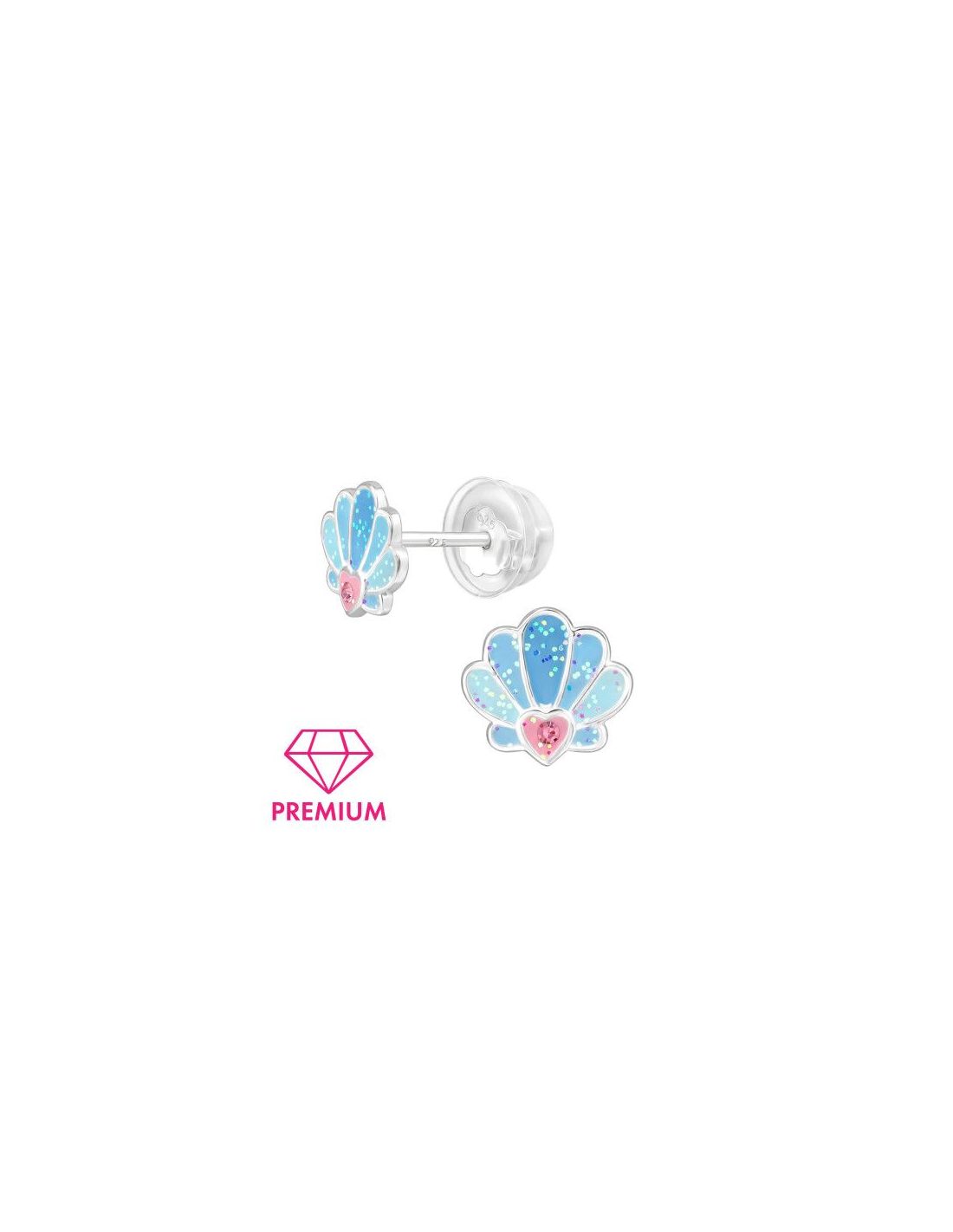 Aros para niñas Shell - 8 mm x 7 mm