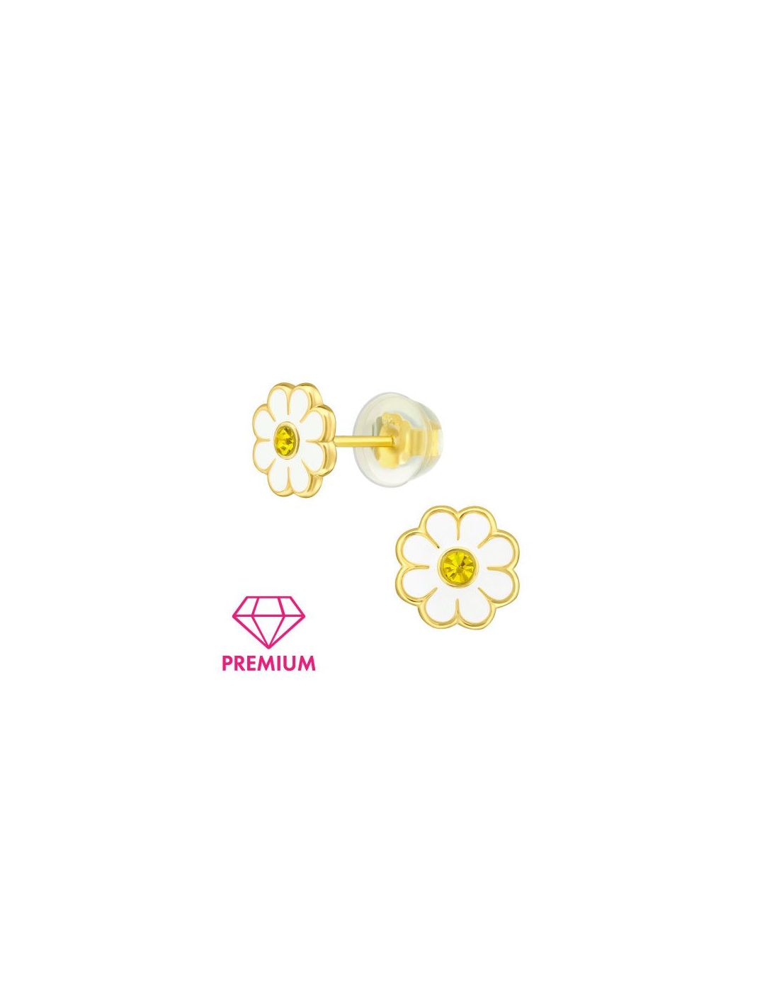 Aros para niñas Daisy Flower - 7.5 mm...