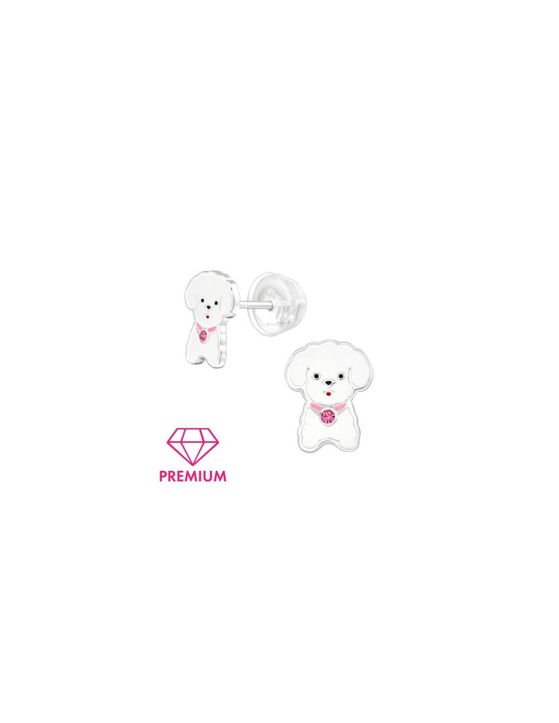 Aros para niñas Dog - 7.5 mm x 9.6 mm