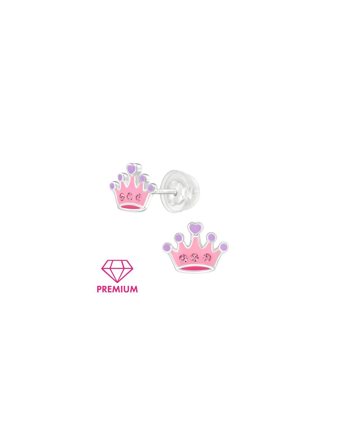 Aros para niñas Crown - 9.1 mm x 7.2 mm