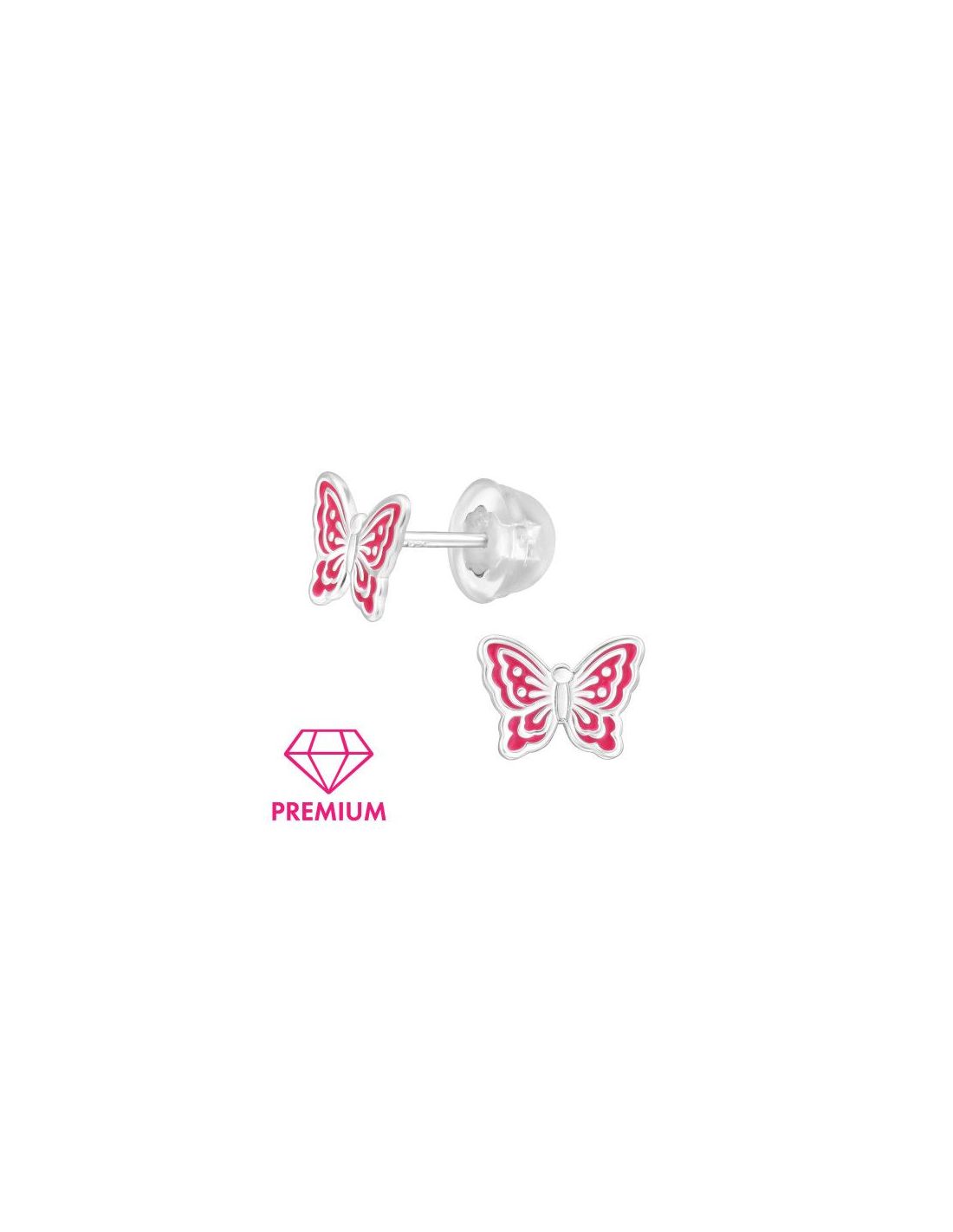 Aros para niñas Butterfly - 8.5 mm x...