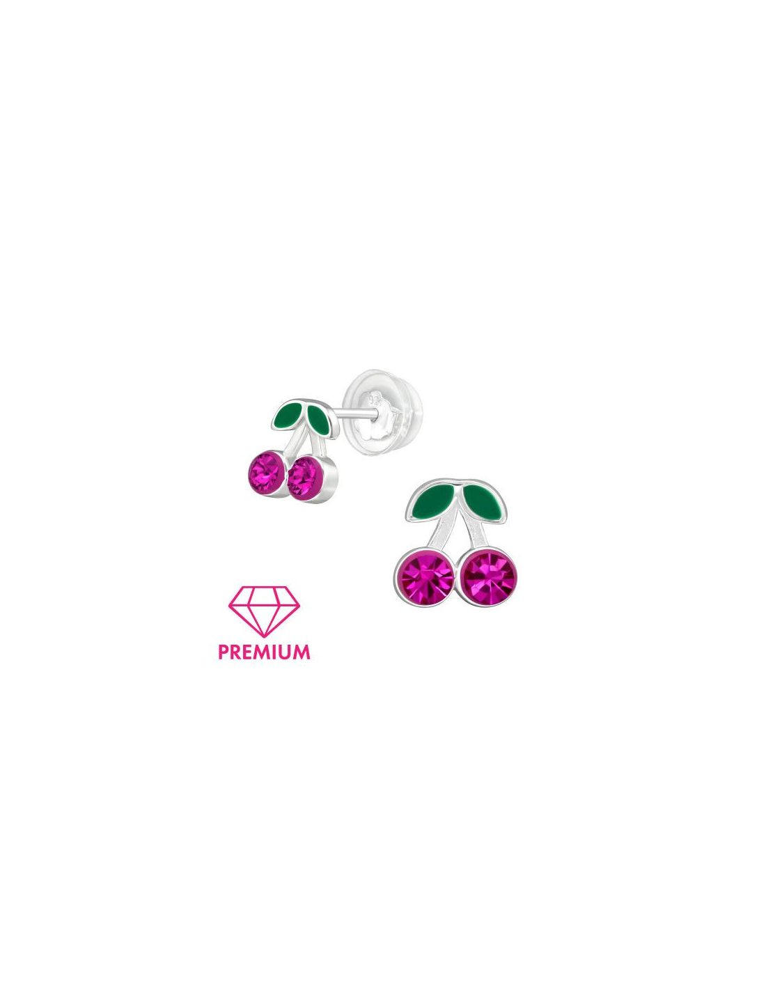 Aros para niñas Cherry - 7.1 mm x 7.8 mm
