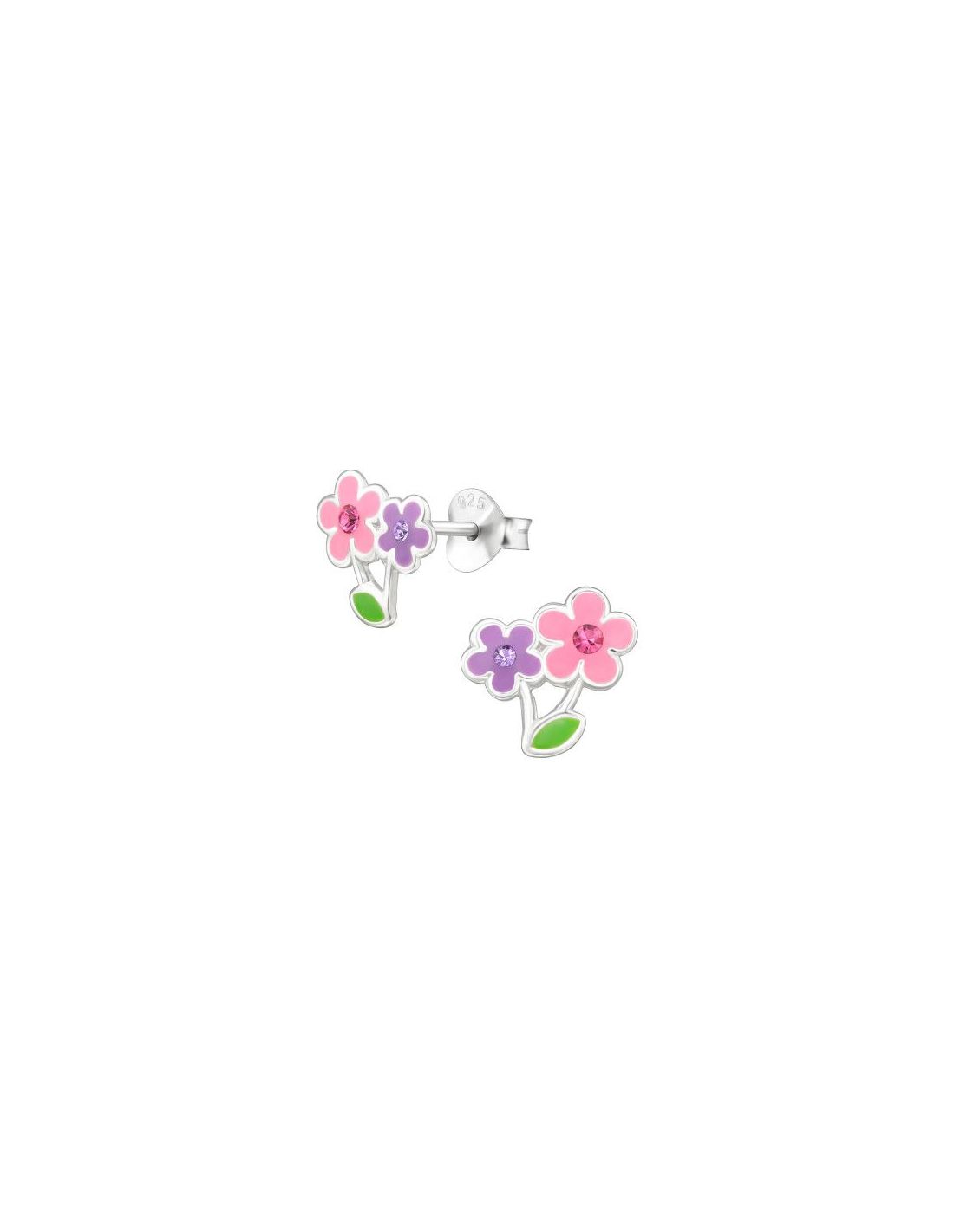 Aros para niñas Flowers - 9 mm x 9 mm