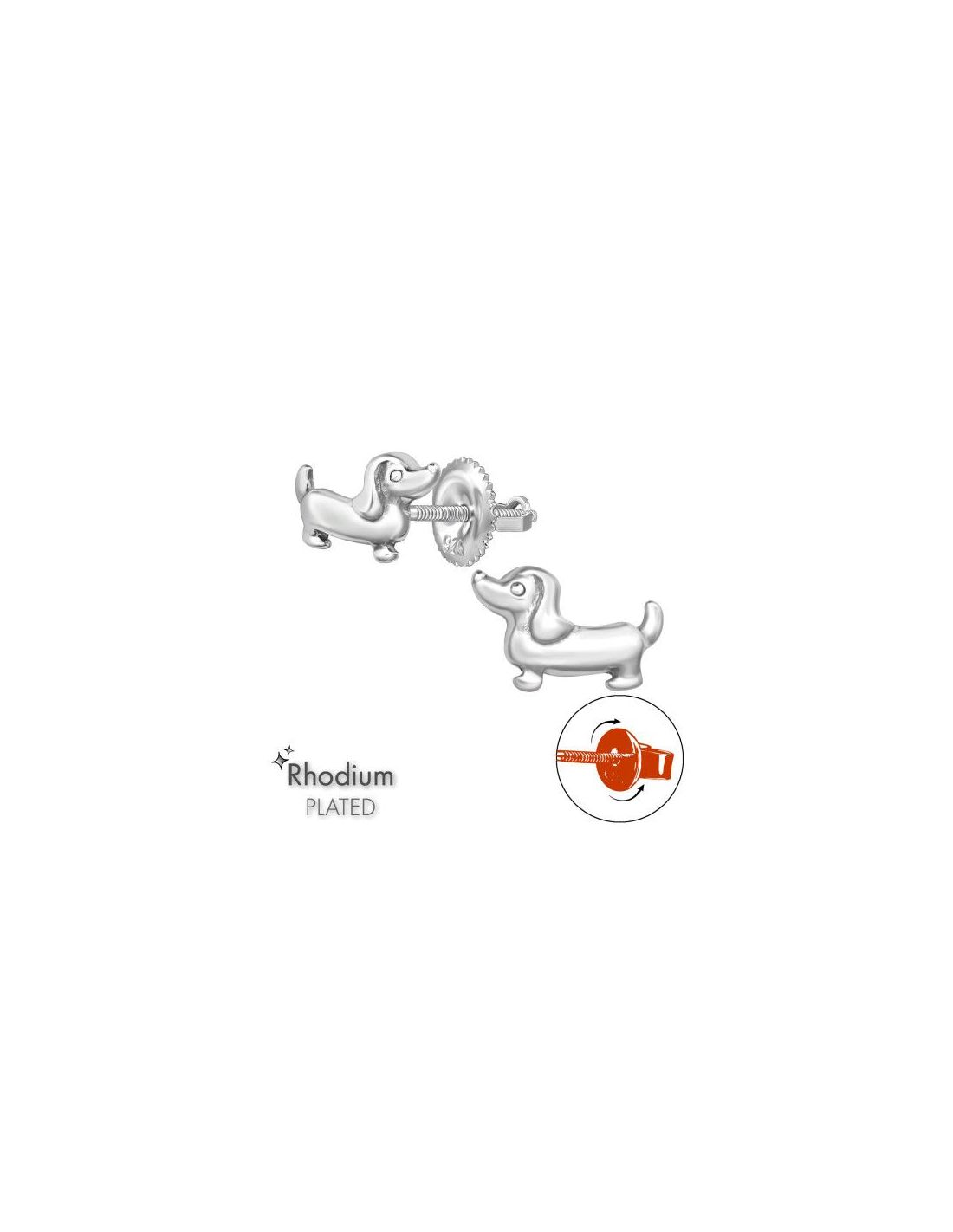 Aros para niñas Dog - 9 mm x 6 mm